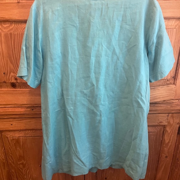 flax blue linen dress - Picture 4 of 4